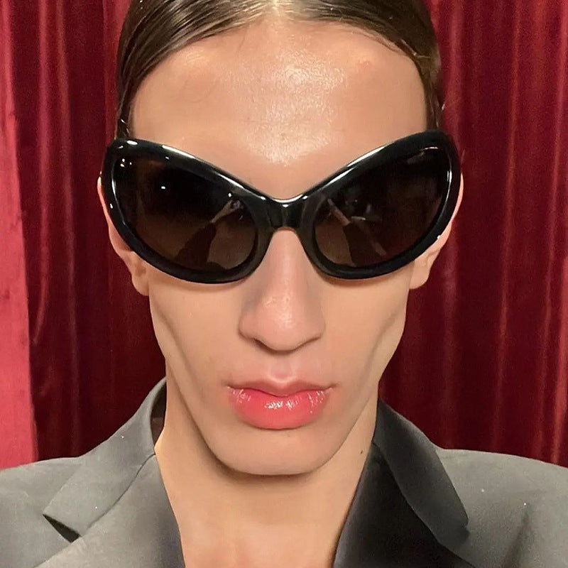 Venta al por mayor PC futurista alfabeto B damas gafas de sol